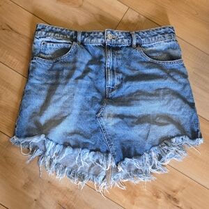 We The Free Light Wash Denim Skirt